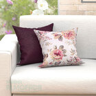 Kit Capas De Almofadas Decorativa Vinho Floral Composê 45cm X