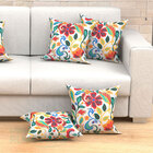 Kit Capas De Almofadas Decorativas Amarela Arabesco 45cm X 45