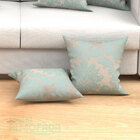 Kit Capas De Almofadas Decorativas Azul Medalhão 45cm X 45cm