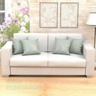 Kit Capas De Almofadas Decorativas Azul Medalhão 45cm X 45cm