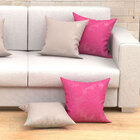 Kit Capas De Almofadas Decorativas Bege Rosa Medalhão Composê