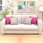 Kit Capas De Almofadas Decorativas Bege Rosa Medalhão Composê