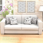 Kit Capas De Almofadas Decorativas Preto Triângulo Jornal Com