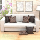 Kit Capas De Almofadas Decorativas Tabaco Medalhão Composê 45