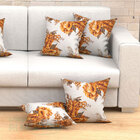 Kit Capas De Almofadas Floral Palha 45cm X 45cm 2 Unidades