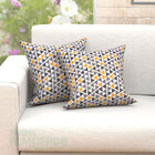 Kit Capas De Almofadas Triângulo Amarelo 45cm X 45cm Jacquard