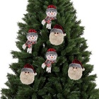 Kit Carinha Papai Noel E Boneco De Neve Pelúcia Xadrez 13cm 6