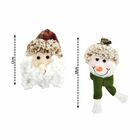 Kit Carinha Pelúcia Papai Noel E Boneco De Neve 4 Peças Trico