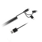 Kit Carregador 3 Em 1 Com Cabo Espiral 1.5m Multilaser