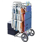 Kit Carrinho De Praia Com Avanço + 4 Cadeiras 8 Posições Em A