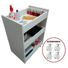 Kit Carrinho E Nicho Suspenso Auxiliar Salao Estetica Estante