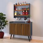 Kit Casa Completa Aparador Buffet Pés Palito Wood New Armário