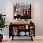 Kit Casa Completa Aparador Buffet Pés Palito Wood New Armário