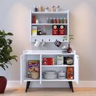 Kit Casa Completa Aparador Buffet Pés Palito Wood New Armário