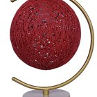 Kit Casal 2 Abajur Luminária Rustica Vermelha De Mesa 27,5cm