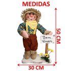 Kit Casal Espantalhos Festa Junina Xará Fazenda Sítio 50cm