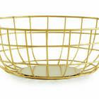 Kit Centro De Mesa Dourado Em Metal 3pcs 12136 Mart