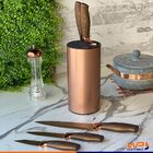 Kit Cepo E Facas Rose Gold Em Aço Inox 6 Peças - Wp Connect