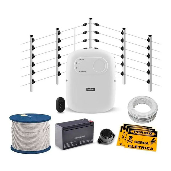 Kit Cerca Elétrica 30 Big Haste Industrial Cabo De Aço 500m S