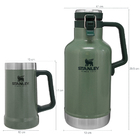 Kit Cerveja Chopp Garrafa Térmica Growler 1,9l E Caneca Térmi