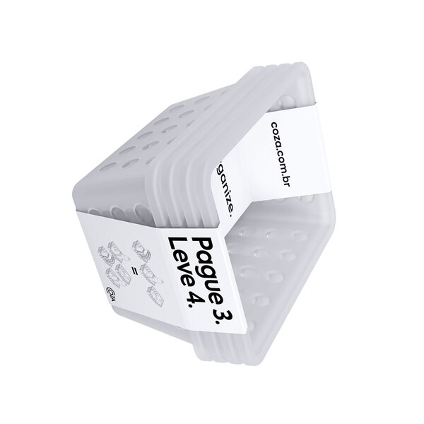 Kit Cesta Pequeno Em Polipropileno 18,6 Cm Natural One Coza 9