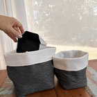 Kit Cesto Cachepot Prático Preto Chumbo