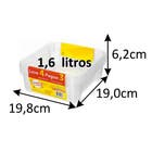 Kit Cesto Organizador Plástico Cristal 1,6L 8x19x19cm Casar Fit Sanremo