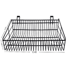 Kit Cesto Para Painel Canaletado Preto 3 Unidades P / M / G