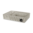Kit Cesto Plástico Cinza Claro 7x25,6x34,2cm Usual Utilidades