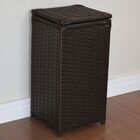 Kit Cesto Roupas 30x30x60 E Lixeira 20x20x30 Argila Marrom Es