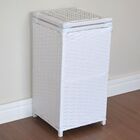 Kit Cesto Roupas 30x30x60 E Lixeira 20x20x30 Branco