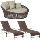 Kit Chaise Hungria E Espreguiçadeiras Catar Corda Náutica Alu