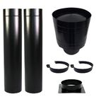 Kit Chaminé 200mm Com 2m Duto, Adaptador, Chapéu Canhão