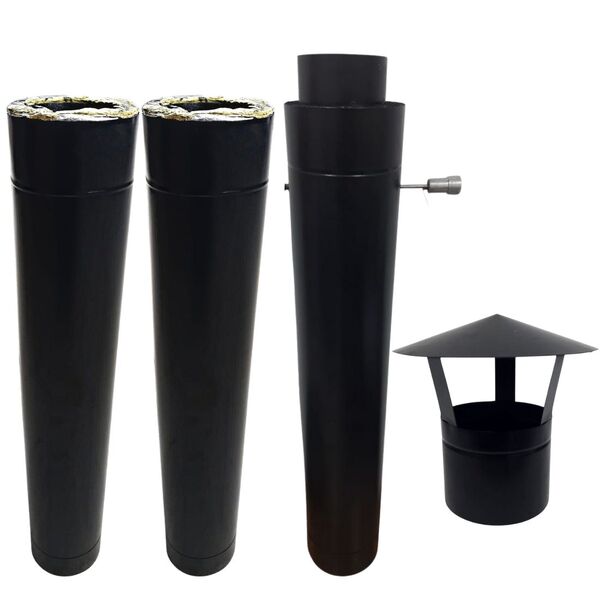 Kit Chaminé Forno Iglu Revestido Lã De Rocha - Forno Pizza