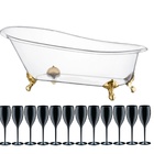 Kit Champanheira Festa Banheira King 12 Garrafas C/ 12 Taças