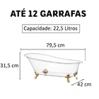 Kit Champanheira Festa Banheira King 12 Garrafas C/ 12 Taças