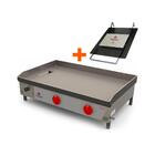 Kit - Chapa Lanche Bifeteira A Gás Pr-800g + Prensa Pão - Pro