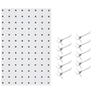 Kit Chapa Perfurada 120 x 60 cm Branco Cristal + 10 Ganchos 1