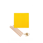 Kit Chapa Perfurada Com Sarrafo - 60 x 60 cm - Amarelo