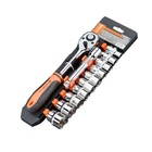 Kit Chave Catraca + Soquete + Alongador + Soquete 8-22mm