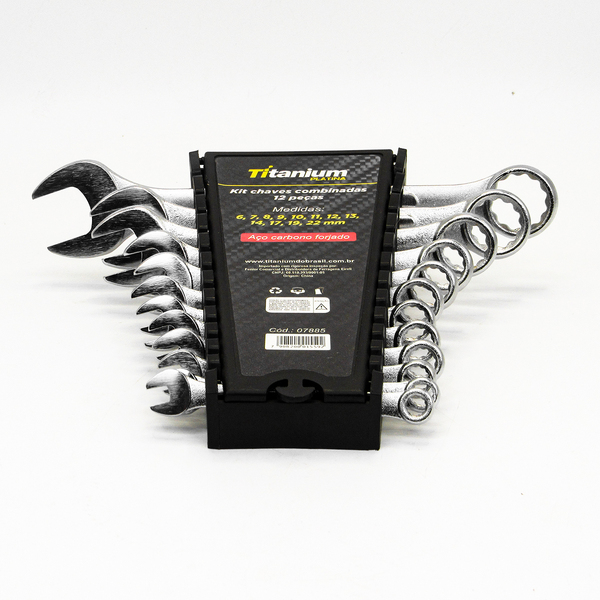 Kit Chave Combinada (6,7,8,910,11,12,13,14,17,19,22mm) - 12 Pcs
