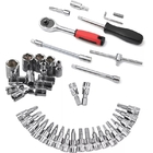 Kit Chaves Catraca Reversível Soquetes 46 Peças + Maleta