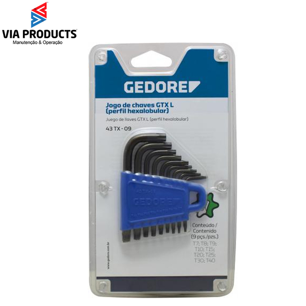 Kit Chaves L Gtx (hexalobular) 43 Tx-09 024.620 Gedore