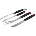 Kit Churrasco 3 Peças Preto Com Tabua Bambu Bela Home