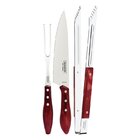 Kit Churrasco 3 Peças Tramontina 29899264 Vermelho