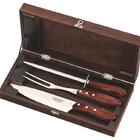 Kit Churrasco 4 Pcs Polywood Vermelho Sortidos Com Laminas De