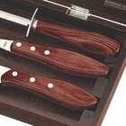 Kit Churrasco 4 Pcs Polywood Vermelho Sortidos Com Laminas De