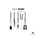 Kit Churrasco 5 Peças Em Aço Inox Com Estojo.