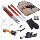 Kit Churrasco 8 Peças Campeche com Avental + Espeto Giratorio