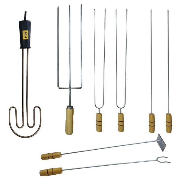 Kit Churrasco Espetos E Acendedor Elétrico 127v